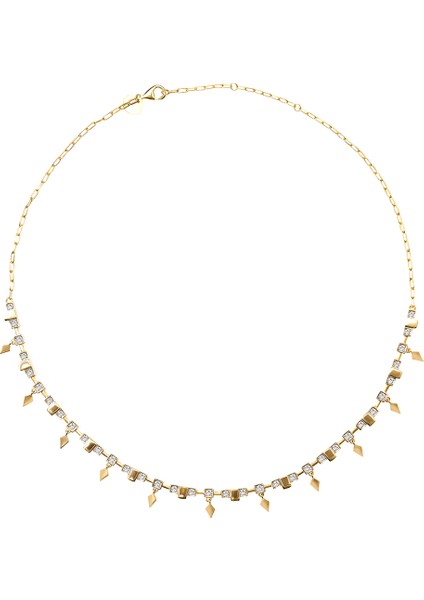 Altın Işıltılı Sallantı Detaylı 925 Ayar Gümüş Kolye 175 indirimleri