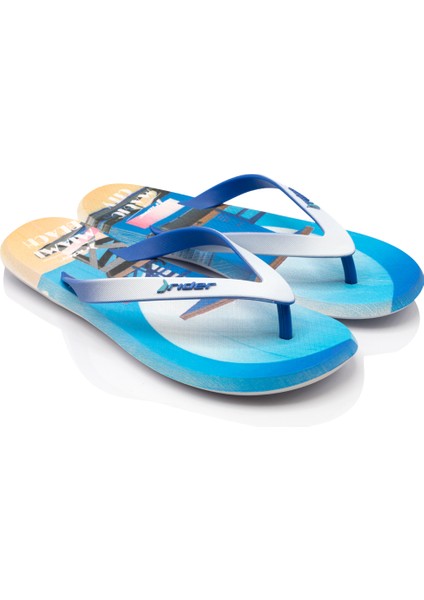 Energy Erkek Parmak Arası Terlik Mavi Beyaz 39/46