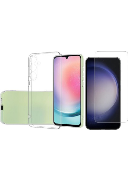 Samsung Galaxy S25 Plus Kılıf Zore Süper Silikon Kapak + Nano Ekran Koruyucu