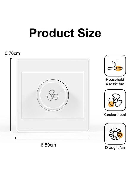 2pcs Tavan Fanı Adımsız Hız Valisi Yüzeye Monte Fan Hız Anahtarı (Yurt Dışından) fırsatları