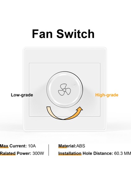 2pcs Tavan Fanı Adımsız Hız Valisi Yüzeye Monte Fan Hız Anahtarı (Yurt Dışından) indirimleri