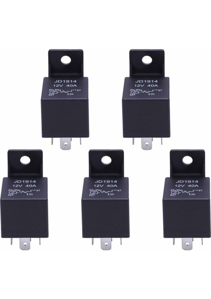 5x 12V Volt 40A Amp 5 Pin Değişiklik Röle Otomotiv Araba Motosiklet Tekne Bisiklet (Yurt Dışından)