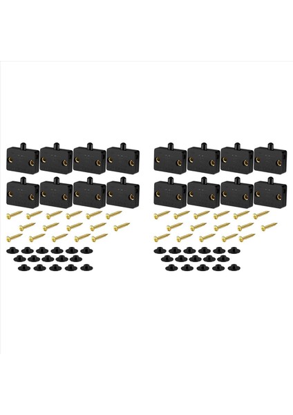 16 Adet Kabine Lamba Anahtarı Otomatik Kapı Anahtarı 12V 24V 110V (Siyah) Için Geçerli Gardırop Için Temas Anahtarı (Yurt Dışından)