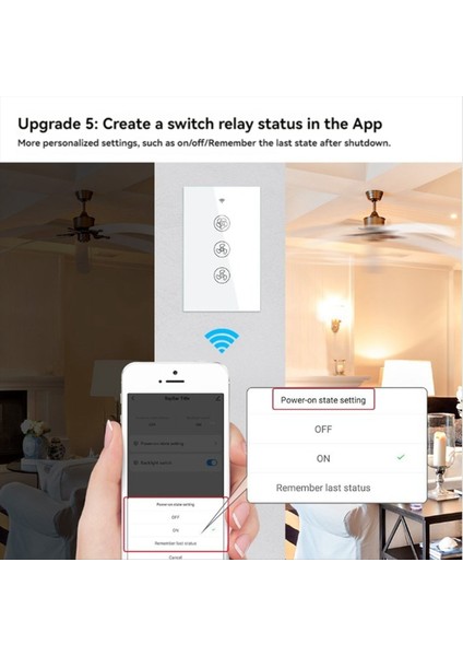 Wifi Akıllı Tavan Fan Anahtarı Akıllı Yaşam/tuya Uygulama Kontrolü Kablosuz Uzaktan Kontrol Adımsız Hız Fan Anahtarı Abd Sürüm A (Yurt Dışından) modelleri