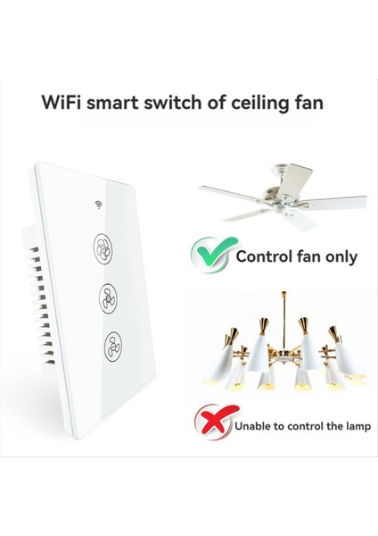 Wifi Akıllı Tavan Fan Anahtarı Akıllı Yaşam/tuya Uygulama Kontrolü Kablosuz Uzaktan Kontrol Adımsız Hız Fan Anahtarı Abd Sürüm A (Yurt Dışından) fırsatları