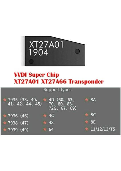 2pcs Vvdı Süper Çip XT27A01 XT27A66 ID46/40/43/4D/8C/8A/T3/47 Vvdı2 Vvdı Mini Anahtar Aracı Için Transponder (Yurt Dışından) fırsatları