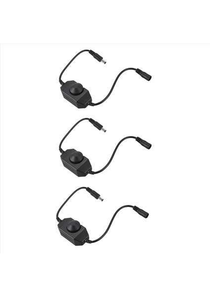 3x 12V / 24V 6A LED Dimmer Kontrolör Kolay Renk Net Siyah Için Parlaklığı Ayarlayın (Yurt Dışından)