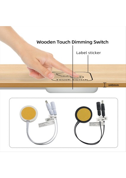 Ahşap Panel LED Dokunmatik Sensör Dimmer Anahtarı Gizli Anahtar LED Şerit Beyaz Için (Yurt Dışından) fiyatları