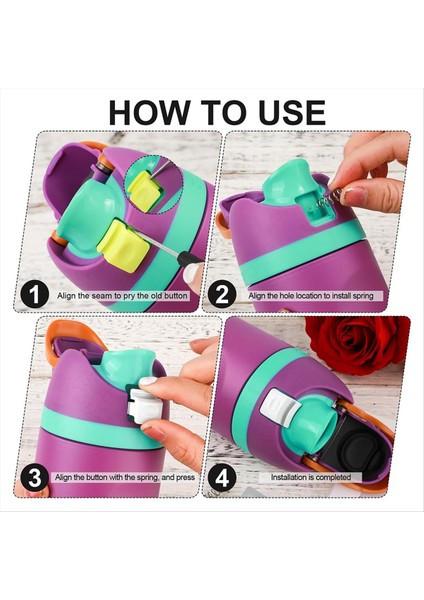 Freesip 24OZ Için Uyumlu 4pcs Yedek Tıpa Uyumlu 32OZ Silikon Conta Yaylı Yaylı Yedek Parçalar Tornavida (Yurt Dışından) fırsatları