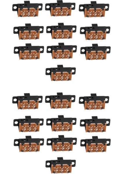 20PCS Yüksek Knob 6 Pin 3 Konum Dpdt Panel Slayt Anahtarı 0 5A 50V Dc (Yurt Dışından)