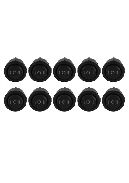 40 Pcs x Açık/kapalı/açık 3 Konum Spdt Yuvarlak Tekne Rocker Switch 6A/250V 10A/125V Ac (Yurt Dışından) fiyatları