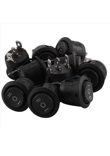 40 Pcs x Açık/kapalı/açık 3 Konum Spdt Yuvarlak Tekne Rocker Switch 6A/250V 10A/125V Ac (Yurt Dışından) indirimleri