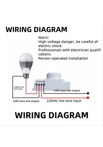 5 8ghz Mikrodalga Radar Sensörü Anahtarı Düğmesi Anahtarı Ayarlama LED Işık Sensörü Anahtarı Insan Hareket Dedektörü (Yurt Dışından)