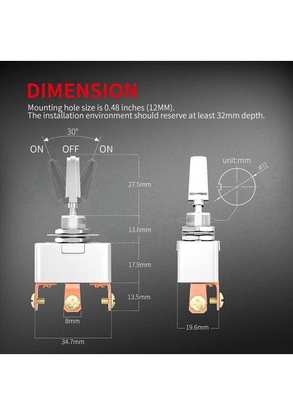 5x 50A 12V Dc Ağır Hizmet Geri Dair Anahtarı R13-401-103 Araç Geçiş Anahtarı Araç Modifiye Yüksek Akım Geçiş Anahtarı (Yurt Dışından) fırsatları