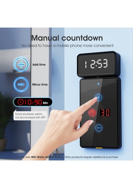 Tuka Akıllı Wifi Su Isıtıcı Anahtarı Dokunmatik Duvar Paneli 20A Zamanlayıcı Kontrol Işi Alexa Google Home Için Akıllı Ev B (Yurt Dışından)