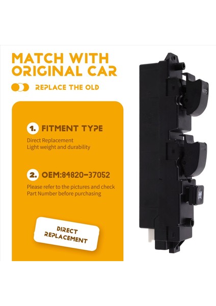 84820-37052 Araba Penceresi Kaldırıcı Ana Anahtar Kapı Cam Anahtar Düğmesi Hino (Yurt Dışından) indirimleri