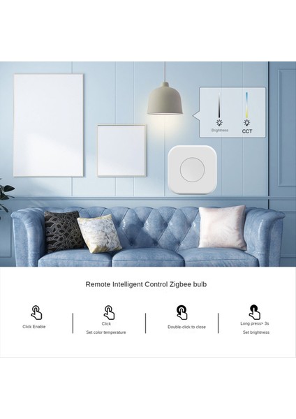 2 Tava Zigbee Düğmesi Akıllı Ev Sahnesi Switch Çok Alanlı Bağlantı Kablosuz Uzaktan Kontrol Zigbee Gateway ile Akıllı (Yurt Dışından) modelleri