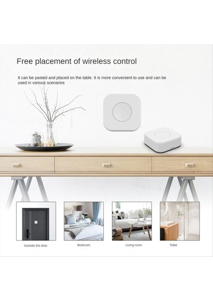 2 Tava Zigbee Düğmesi Akıllı Ev Sahnesi Switch Çok Alanlı Bağlantı Kablosuz Uzaktan Kontrol Zigbee Gateway ile Akıllı (Yurt Dışından) indirimleri