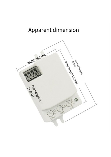 5 8ghz Mini Mikrodalga Radar Hareket Sensörü Anahtarı AC85-265V Akıllı Insan Vücutu Sensörü Anahtar Hareket Işığı Anahtarı (Yurt Dışından) fiyatları