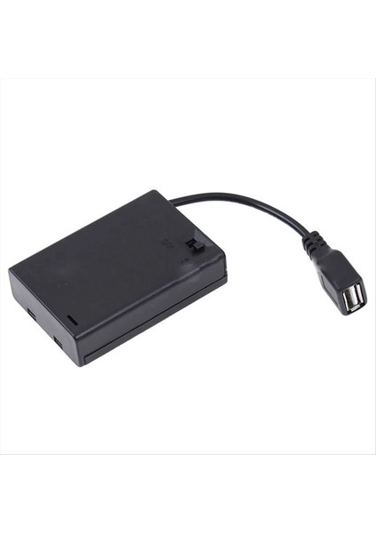 USB Dişi Konnektöre Bağlı Kapak ve Anahtarlı 3xaa Pil Kutusu USB Dişi Soket Pil Tutucusu (Yurt Dışından)
