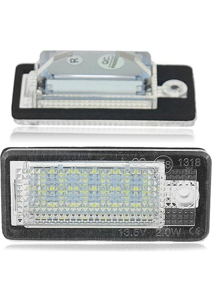 Araba LED Lisans Numarası Hafif Lamba Beyaz -Audi A3 S3 8p A4 B6 B7 A5 A6 4f Q7 A8 S8 C6 Cabriolet (Yurt Dışından)