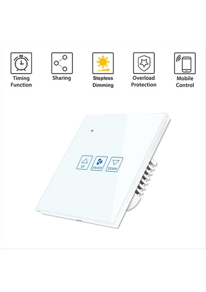 Fan Hız Kontrolü Dokunmatik Anahtar Wifi Akıllı Deluxe Kristal Panel Anahtarı Tuay Uygulaması Uzaktan Kumanda 90V 250V Ab Ingiltere Anahtarı (C) (Yurt Dışından) fırsatları