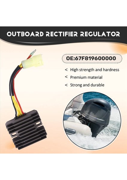 67F-81960-00-00 Dıştan Takma Doğrulama Regülatörü Yamaha 80-100HP 4 Inme 1999-2001 67F-81960-10-00 (Yurt Dışından) fırsatları