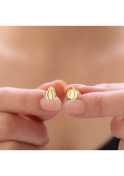 925 Ayar Gümüş Bal Kabağı Küpe