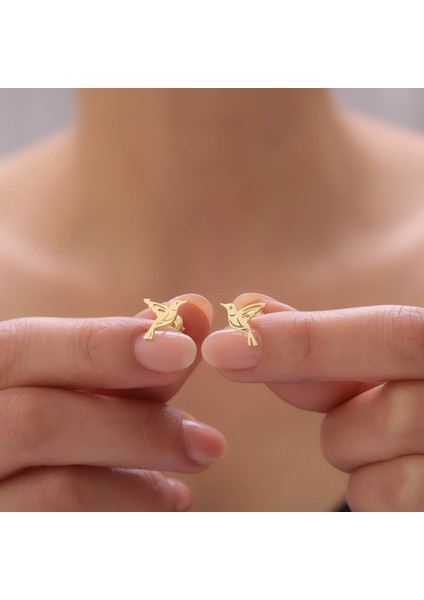 925 Ayar Gümüş Arı Kuşu Küpe