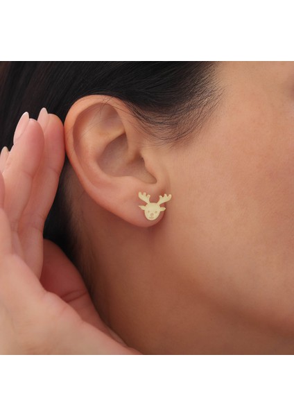 925 Ayar Gümüş Geyik Küpe fiyatları