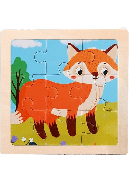 Bebek Erken Öğrenme Puzzle Oyuncakları Erken Çocukluk Montessori Aydınlanma Bilişsel Puzzle Tahtası Karikatür Ahşap Puzzle (Yurt Dışından)