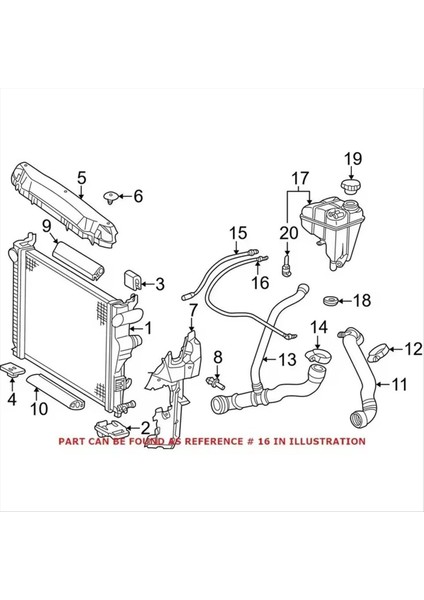 Soğutucu Hortumu Ön 2305010325 Motor Soğutucu Hortum Mercedes Benz SL500 Base Dönüştürülebilir (Yurt Dışından) indirimleri
