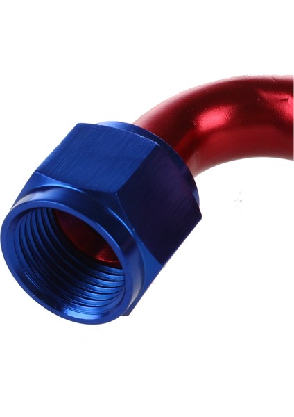 4x AN10/90 Derece Döner Yağ Yakıt Hortumu Uç Takım Adaptörü Alüminyum Kırmızı + Mavi (Yurt Dışından) fırsatları