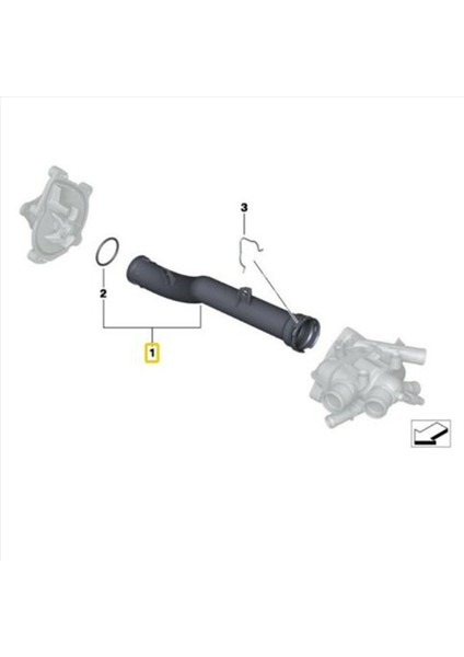 3x 980061880 1351VF Motor Soğutucu Su Hortumu Citroen C4 Peugeot 207 308 (Yurt Dışından) modelleri