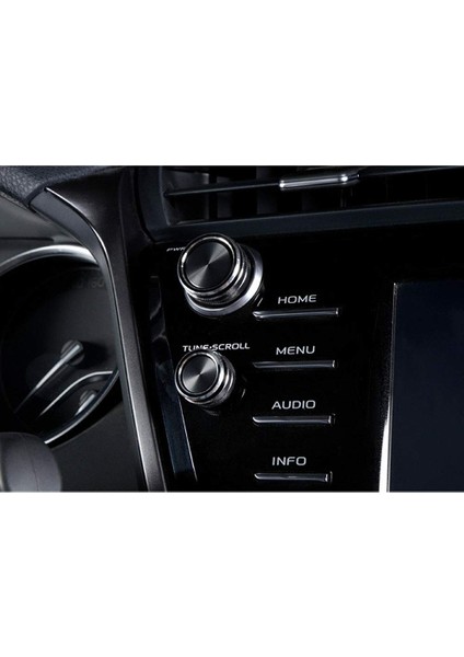 5pcs Alüminyum Araba Merkezi Konsol Düğmeleri Dekorasyon Ac Klima+Ses+Fonksiyon+Arka Ayna Düğmesi Anahtarı Kapaklar Toyota Camry 2018 XV70 (Siyah) (Yurt Dışından) fırsatları