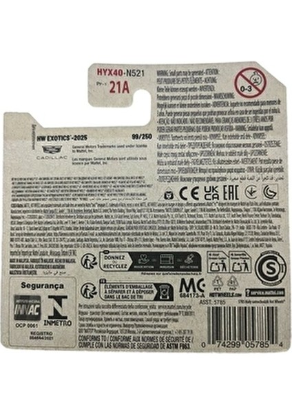 Cadillac Project GTP Hypercar 1:5 Ölçekli Metal Araç Sarı Renk Koleksiyonluk indirimleri