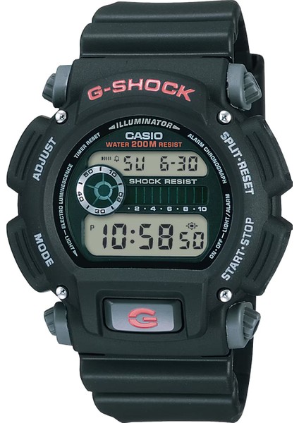 G-SHOCK Erkek Kol Saati Silikon Kordonlu Suya Dayanıklı 200 m 43 mm Siyah