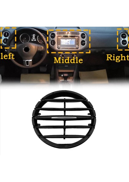 Tiguan Için 5x Klima Gösterge Paneli 2010-2017 Enstrüman Masası Orta Outlet Tuyere A/c (Yurt Dışından) modelleri