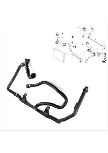 Su Deposu Radyatör Hortumu Soğutma Su Borusu 17127548221 Bmw 1 Serisi E88 3 Serisi E90 E93 E92 E91 X1 E84 (Yurt Dışından) fırsatları