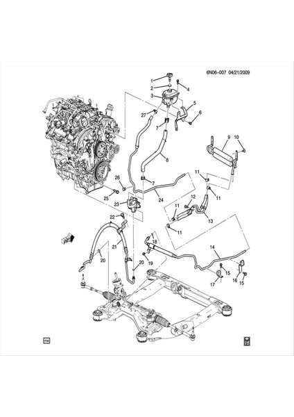 19431994 Cadillac Srx Için Araba Güç Direksiyon Sıvısı Soğutucu 2010-2016 20907760 Hidrolik Direksiyon Soğutucu Borusu (Yurt Dışından) fiyatları