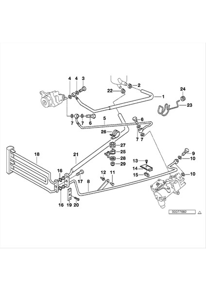 32411141859 Bmw Için Araç Güç Direksiyon Basınç Hortumu 730I 740IL 740IL E38 Hidrolik Direksiyon Basınç Hattı Hortumu 3402565 (Yurt Dışından) fiyatları