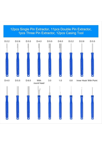 Terminal Çıkarma Aracı Kiti 36 Pcs Depinning Aracı Elektrik Bağlayıcı Pimi Çıkarma Aracı Kit Pimi Pin Çekçisi Aracı Set Mavi (Yurt Dışından) fiyatları