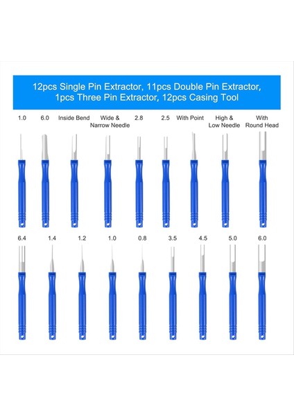 Terminal Çıkarma Aracı Kiti 36 Pcs Depinning Aracı Elektrik Bağlayıcı Pimi Çıkarma Aracı Kit Pimi Pin Çekçisi Aracı Set Mavi (Yurt Dışından) modelleri