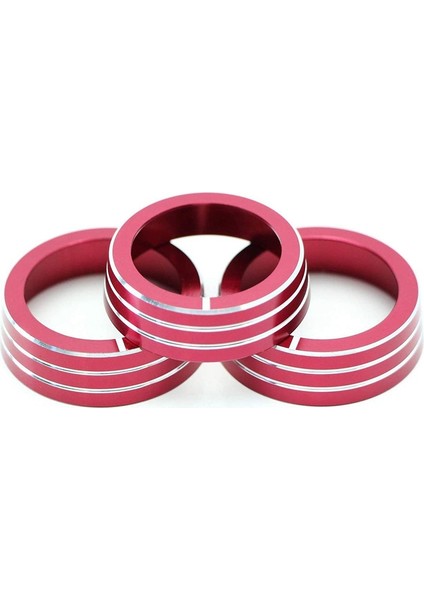 3 Pcs Kırmızı Alüminyum Ac Iklim Kontrol Halkası Knob Mk6 Golf Jetta Için Uyumlu Kapaklar (Yurt Dışından) fırsatları