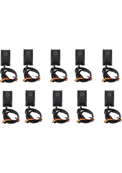 Jtron 10X Araba Düğmesi Anahtarı Dıy Anahtar Macun Türü Kapalı/açık Araba Okuma Lambası/turn Işıkları Dc 12V/200MA (Yurt Dışından)