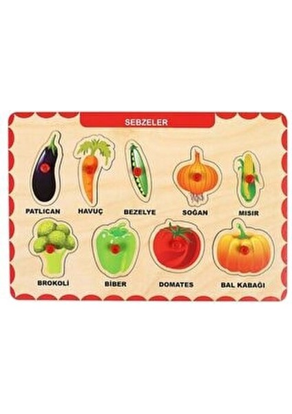 Ahşap Tutmalı Eğitici Puzzle Seti 2 Adet El Yapımı Ahşap Malzeme ile