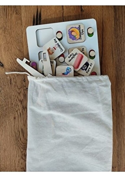 Montessori Ahşap Sorumluluk Alma Tablosu +3 Yaş İçin Eğitici Oyun 10 Parça indirimleri