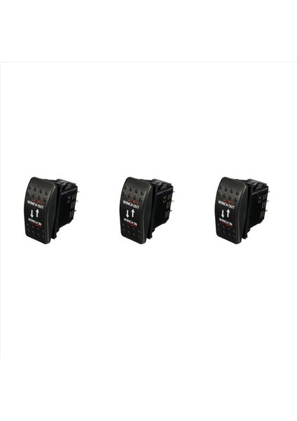 3x 12V 20A Vinç Vinçinde Çıkış Kapalı Rocker Anahtarı 7 Pin LED Kırmızı (Yurt Dışından)