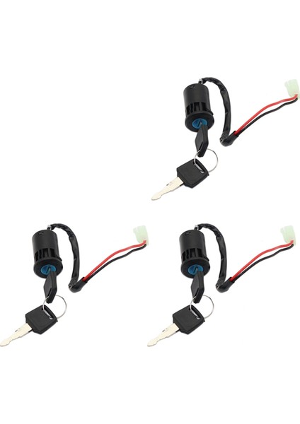3 Set Atv Kontak Anahtar Anahtarı Evrensel 2 Kablolar Ateşleme Anahtarları Atv Için Anahtar Kilit Anahtar (Yurt Dışından)