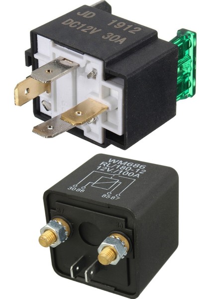 2 Pcs 12V 4 Pin Araba Rölesi 1 Pcs 30A Spst Araba Röle Anahtarı ve 1 Pcs 100AMP Açık/kapalı Sahip Sözlük Şarj Iray (Yurt Dışından) indirimleri